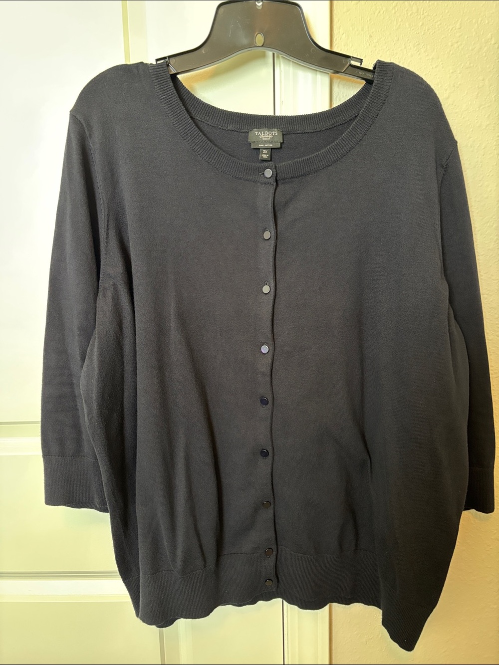 Talbots Dark Navy Lightweight Button Cardigan 3x